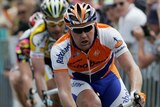 Aussie Graeme Brown riding for Rabobank at the Tour Down Under in 2009.