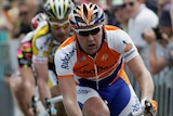 Aussie Graeme Brown riding for Rabobank at the Tour Down Under in 2009.
