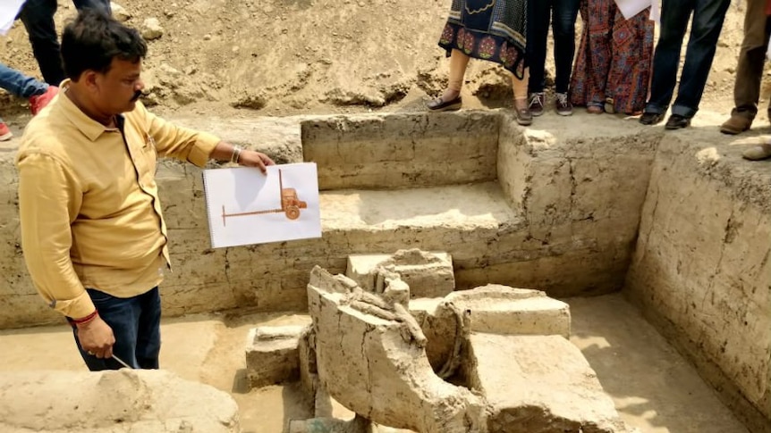 An image of an excavation site in India