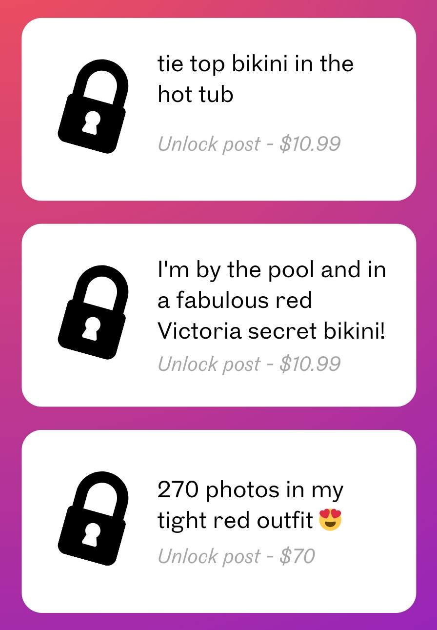 A graphic of locked posts advertising girls "by the pool".
