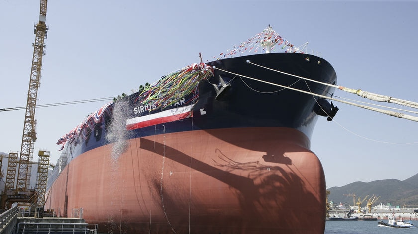 Ransom demand: Saudi-owned crude oil supertanker Sirius Star.