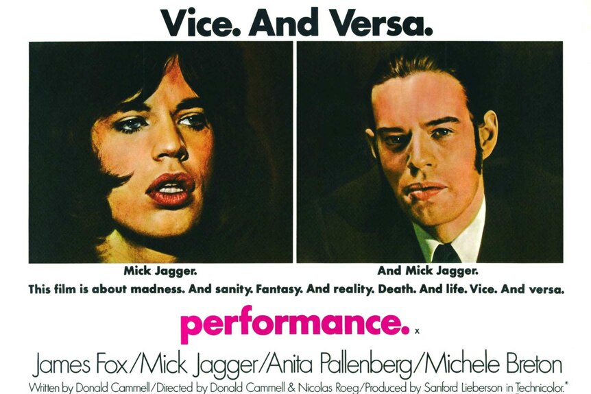 The original film poster for Performance.