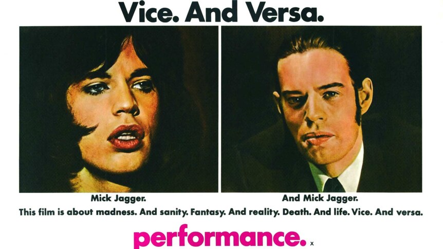 The original film poster for Performance.