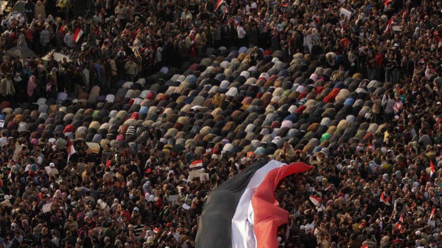Egyptian anti-government demonstrators