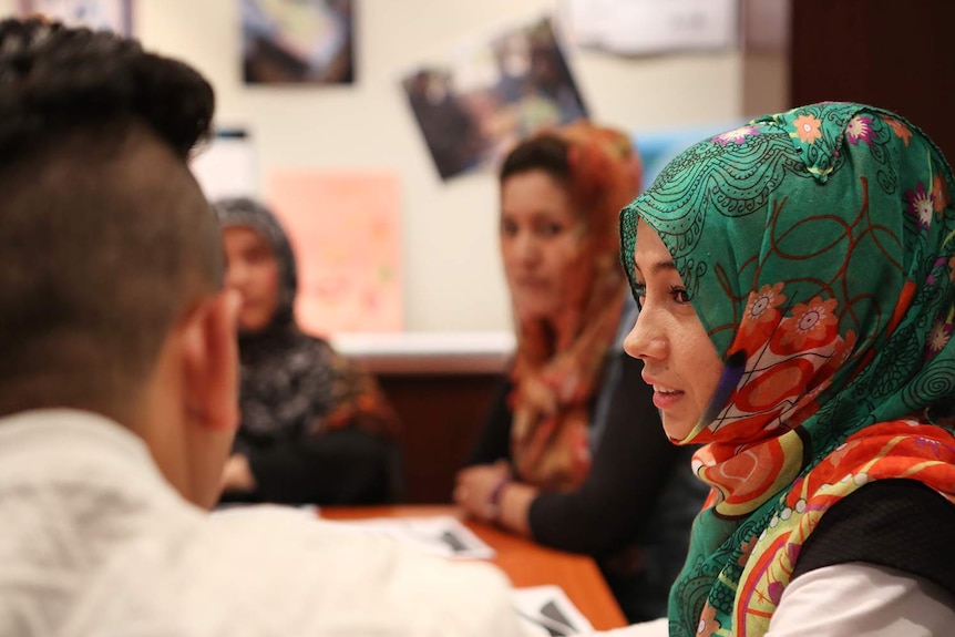 Newly arrived refugees in Toowoomba often visit the Multicultural Development Association for support.