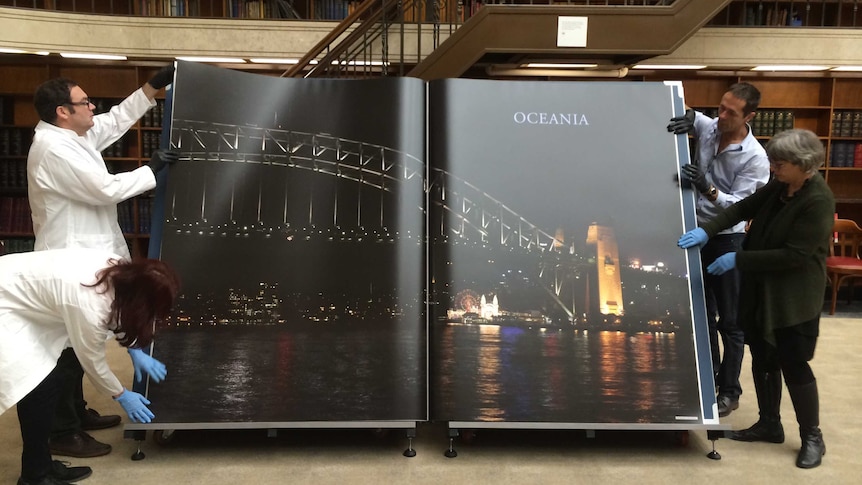 World's largest book, a giant atlas