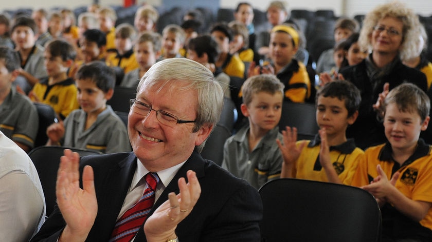 Rudd pays visit to Coorparoo State School