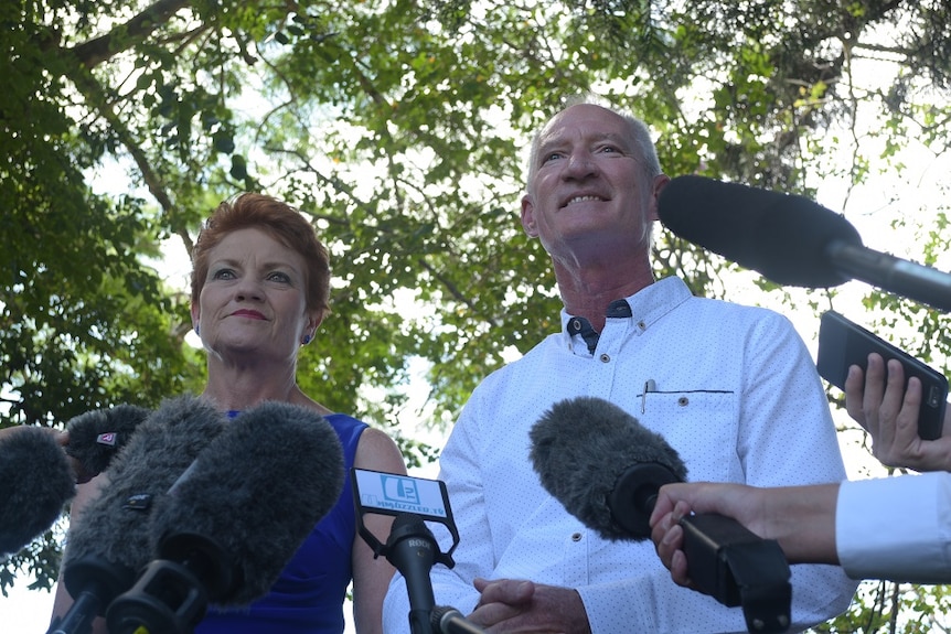 Pauline Hanson and Steve Dickson