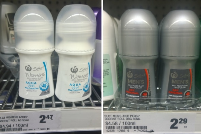 Male and female deodorants