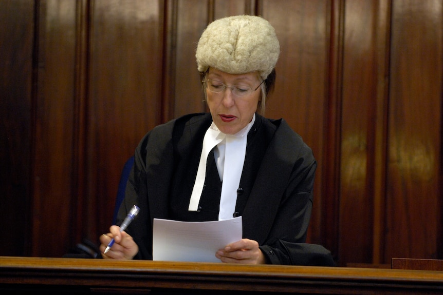 Chief Justice Marilyn Warren in wig