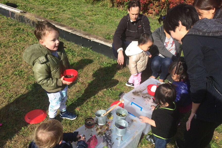 Group of children playing.