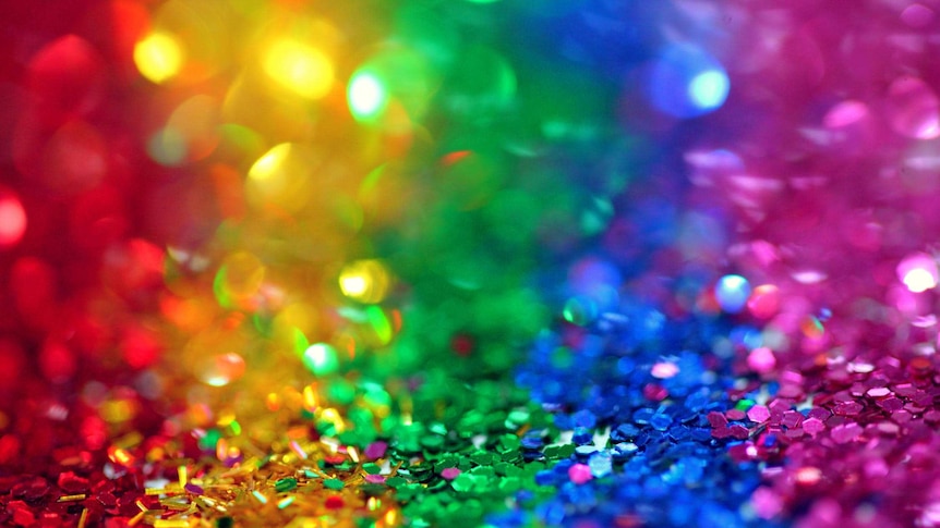 Image of rainbow coloured glitter