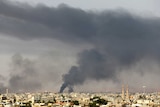 Smoke over Benghazi, Libya