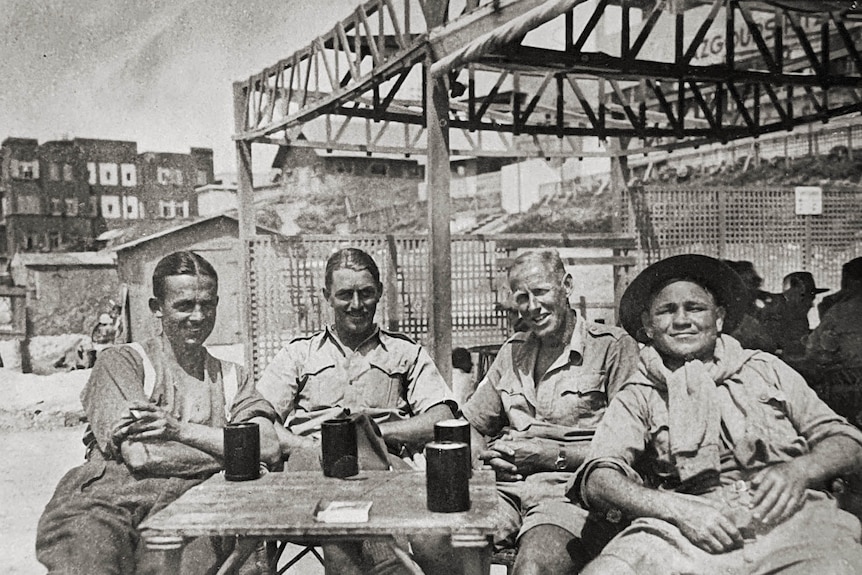 Bill Kerr enjoys a drink in Tel Aviv