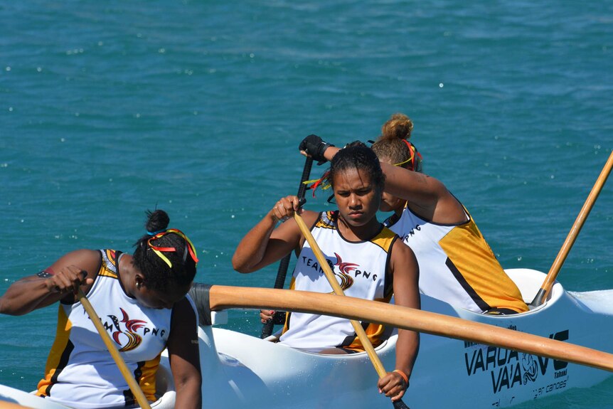 Team PNG Women Va'a Team in action