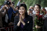 Former Thai PM Yingluck Shinawatra arrives at the Supreme Court