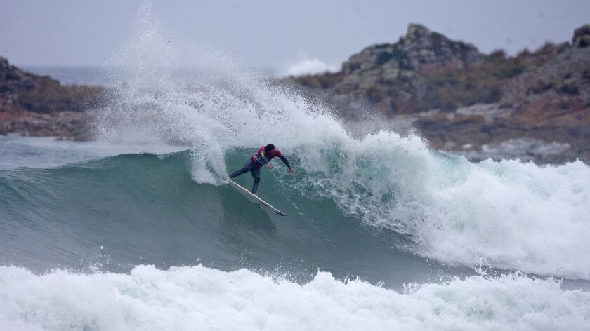 South African surfer Jordy Smith at the Cold Water Classic.