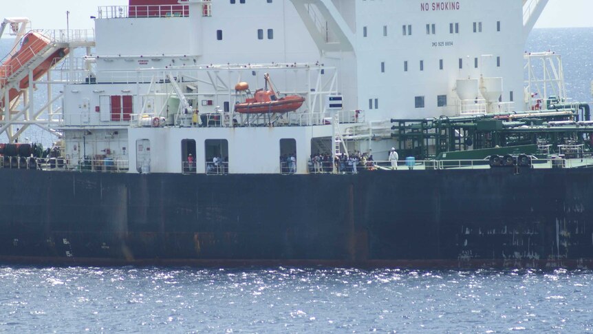 British merchant vessel arrives at Christmas Island