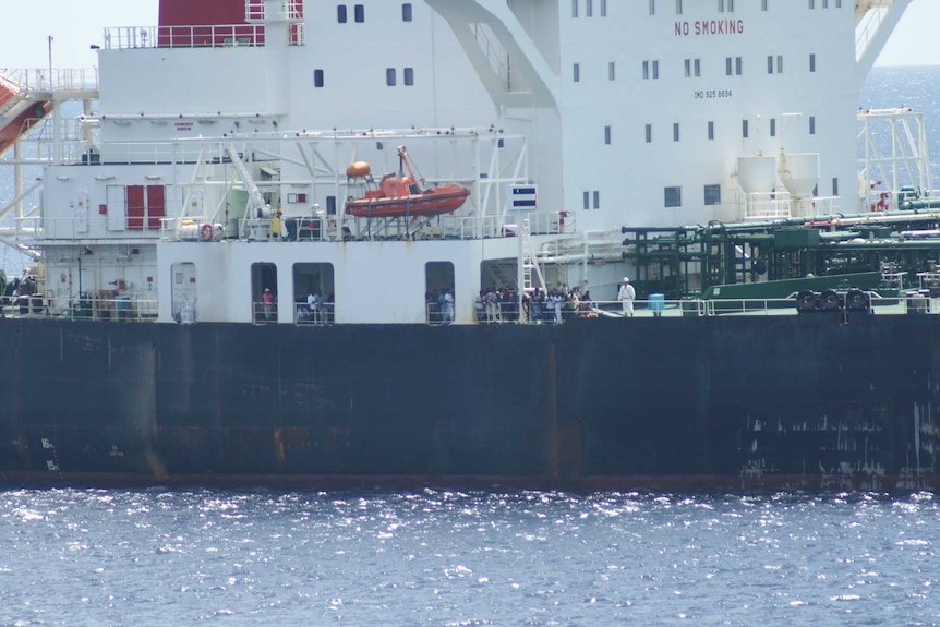 British merchant vessel arrives at Christmas Island