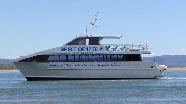 Passengers were evacuated from the Spirit of 1770 after a fire on board.