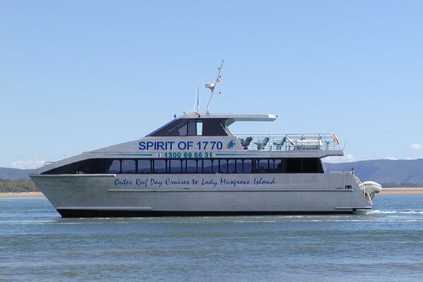 Passengers were evacuated from the Spirit of 1770 after a fire on board.