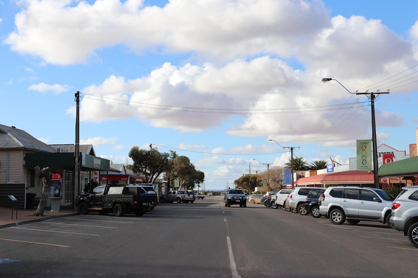 The main street of a regional town.