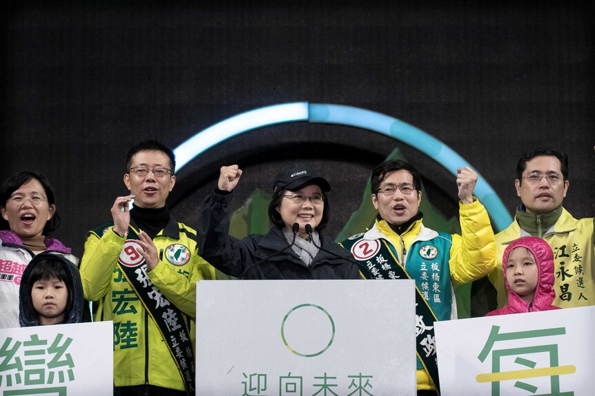Taiwan's Presidential candidate Tsai Ing-wen attends an election rally in New Taipei City