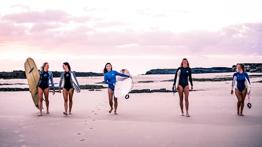 'Surf witches' on the beach
