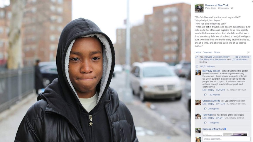 Humans of New York Vidal hero shot from Facebook