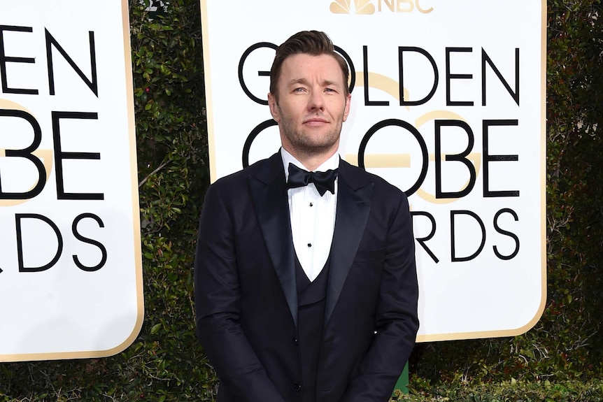 Best actor in a Drama Motion picture nominee Australian actor Joel Edgerton arrives at the 74th annual Golden Globes.