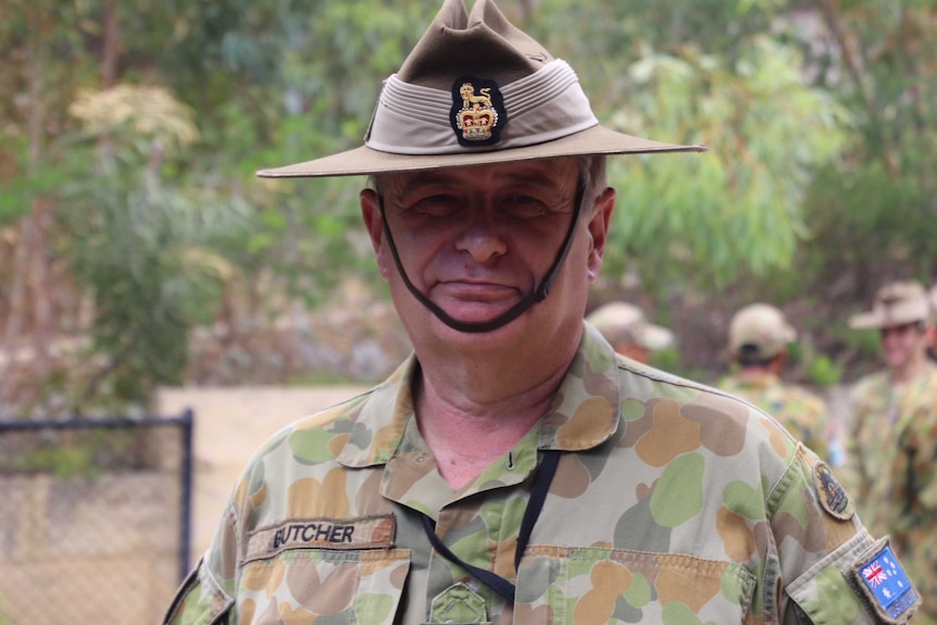 A headshot of WA Army Cadet Brigade Commander, Colonel Milton Butcher, in military uniform.