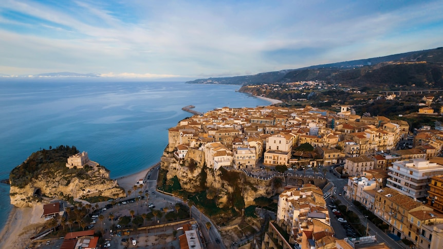 The Italian coast.