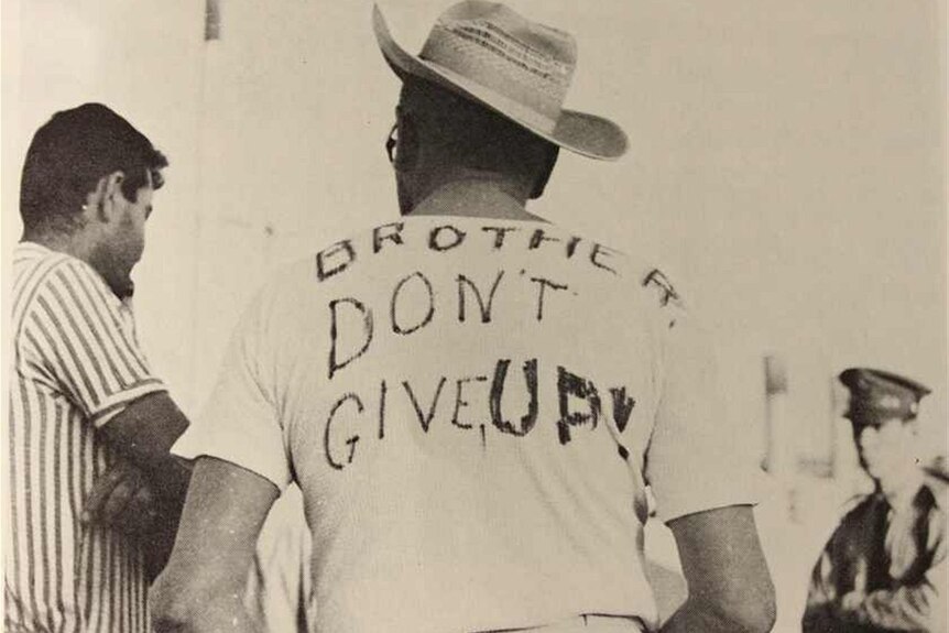 A protest shirt during the Mount Isa Mines dispute in the 1960s.