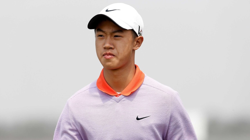 China's Ye Wocheng looks on during the first day of the China Open.