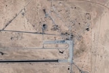 A satellite image of the Tiyas T4 airbase
