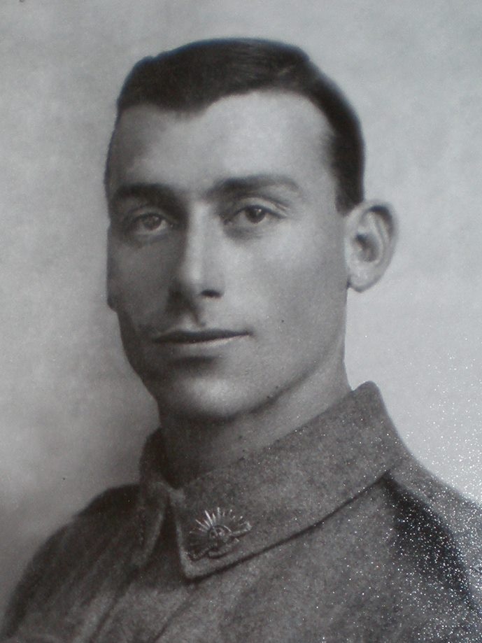 Portrait of Wilfred Coleman in army uniform during World War One