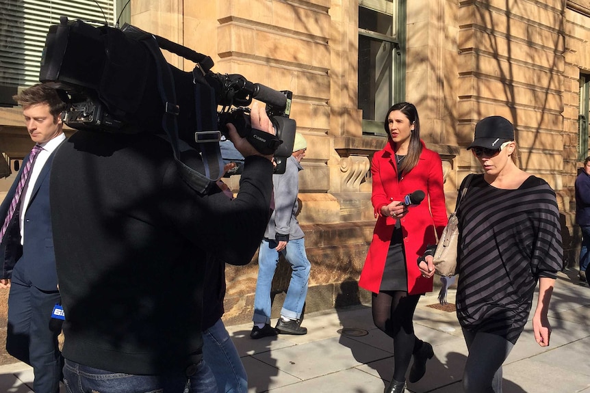 Samantha Farrer outside court.