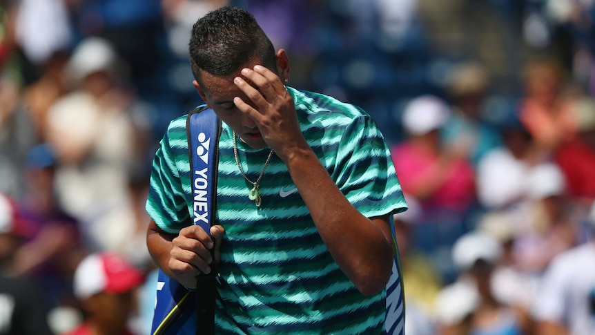 Nick Kyrgios laments after losing to Andy Murray in Toronto