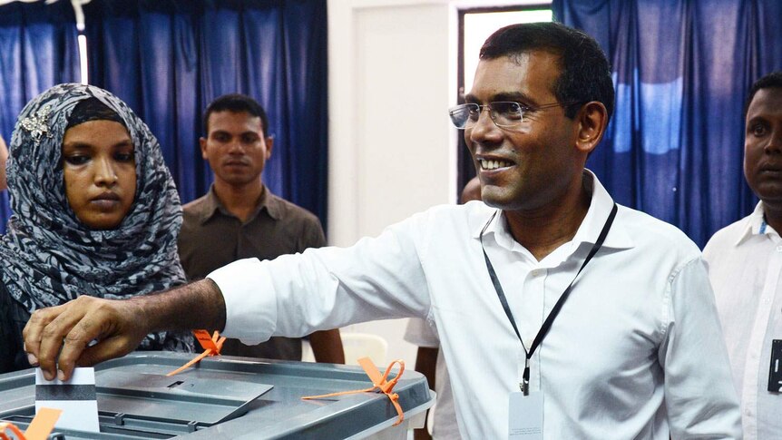 Maldivian presidential candidate Mohamed Nasheed