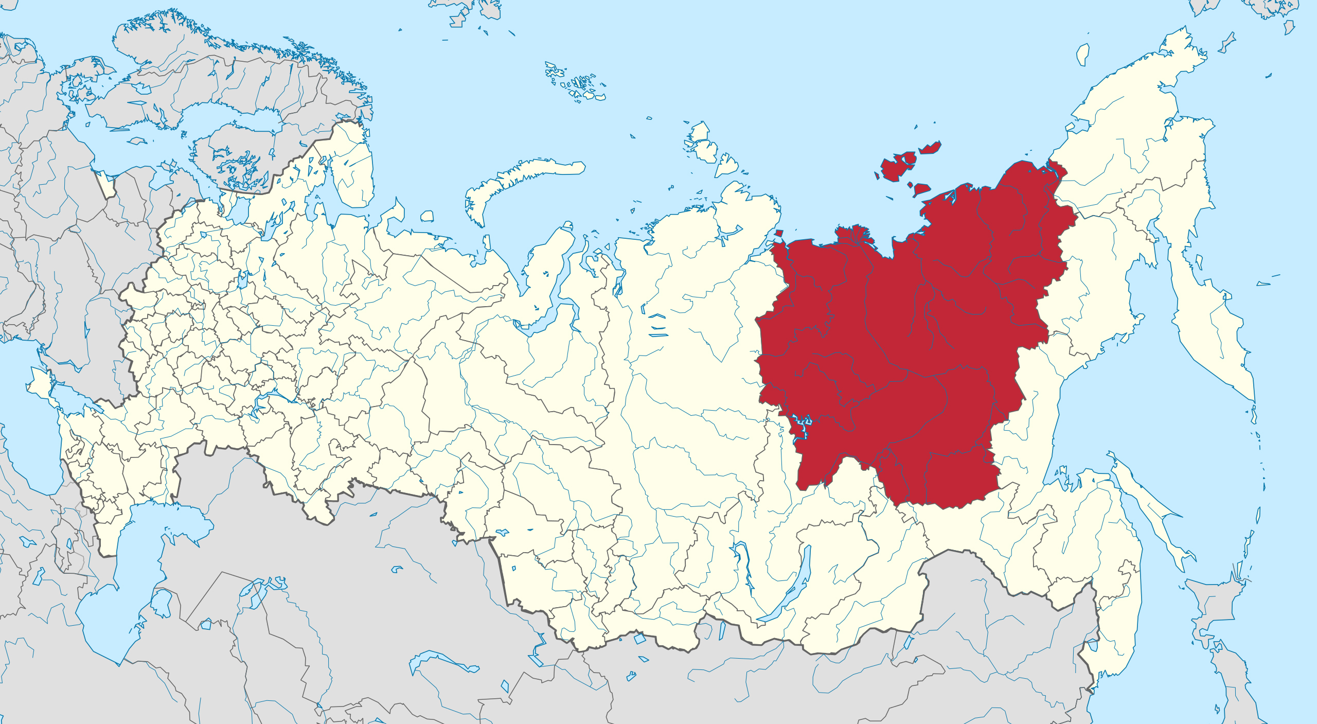 Map of Sakha or Yakutia