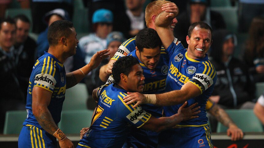 The Eels celebrate