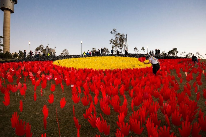 Sea of Hands exhibition at Barangaroo Reserve