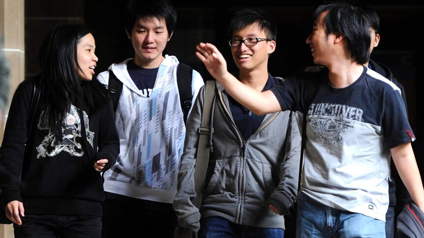 Tertiary students at the University of Melbourne in Melbourne