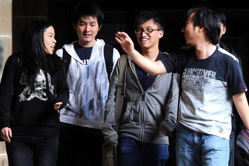 Tertiary students at the University of Melbourne in Melbourne