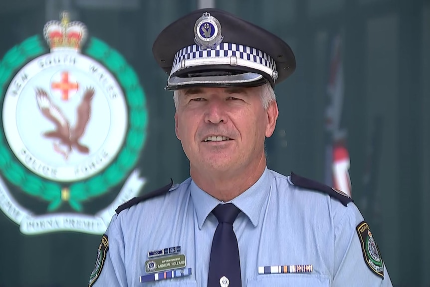 Acting Assistant Commissioner Andrew Holland at a press conference about a riot at wakeley after bishop stabbing