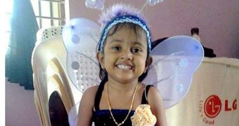 Three-year-old Febrina is said to be among the asylum seekers held on the Customs ship.