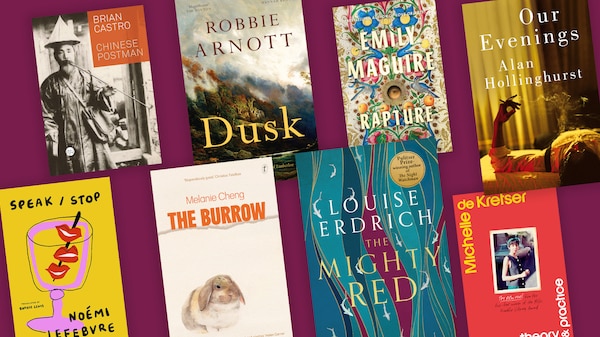 A composite of different book covers, including Robbie Arnott's Dusk, Melanie Cheng's The Burrow