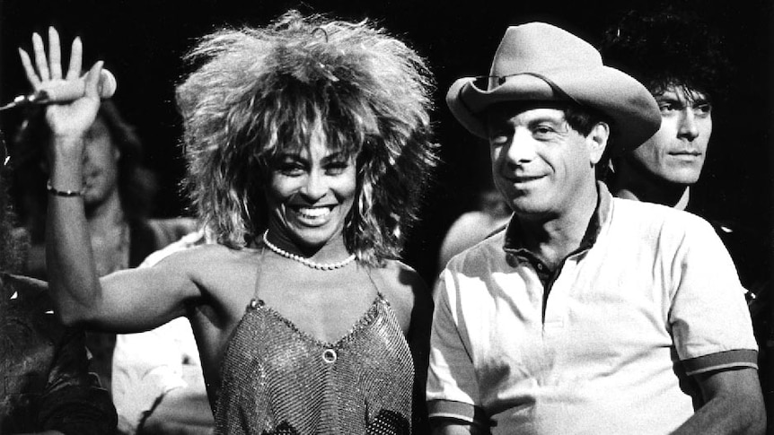 Molly Meldrum with Tina Turner on the set of Countdown.