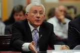 Property developer Ron Medich gives evidence at a parliamentary inquiry