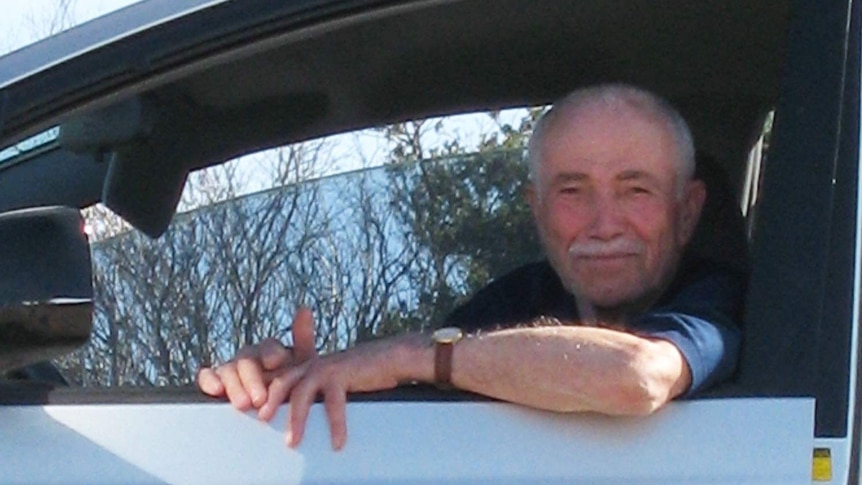 Antonios Crocarais sitting in a car.